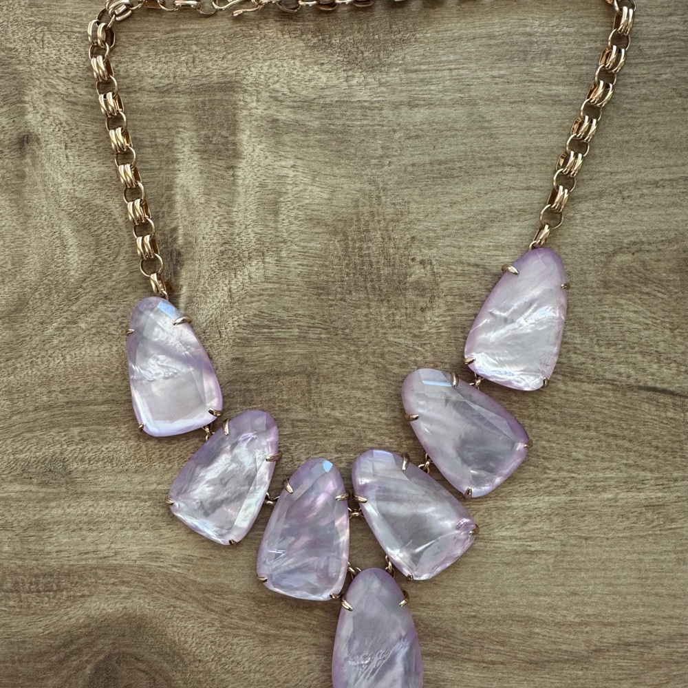 Kendra Scott Harlow Lilac Statement Necklace